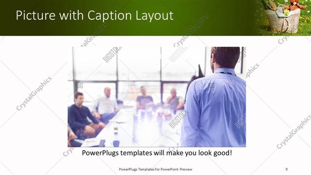 Picture with Caption presentation slide layout