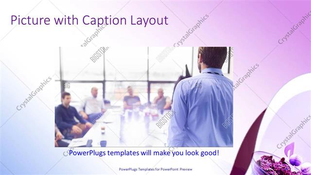 Picture with Caption presentation slide layout