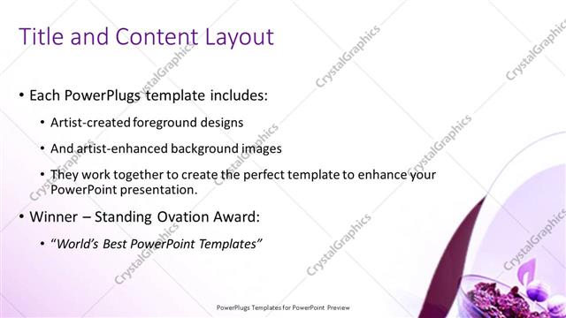 Title and Content presentation slide layout