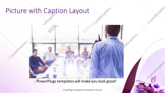Picture with Caption presentation slide layout