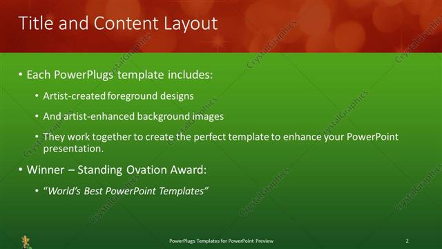 Title and Content presentation slide layout