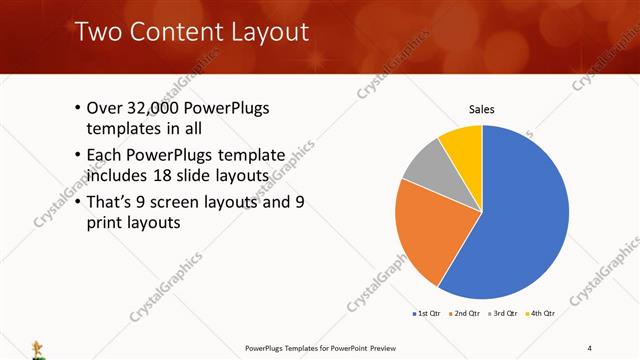 Two Content presentation slide layout