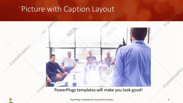 Picture with Caption presentation slide layout