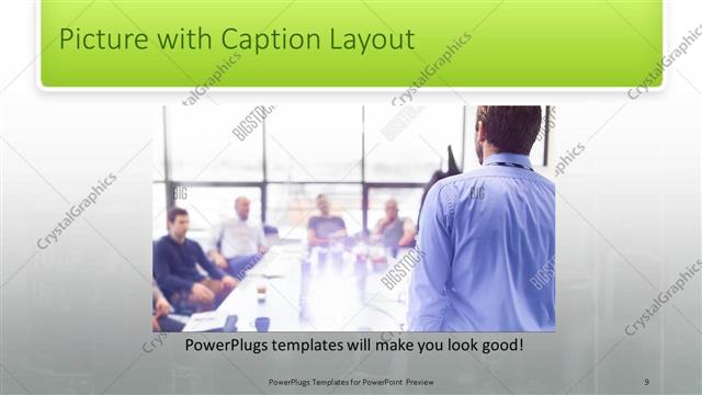 Picture with Caption presentation slide layout