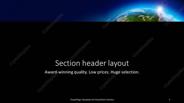 Section Header presentation slide layout