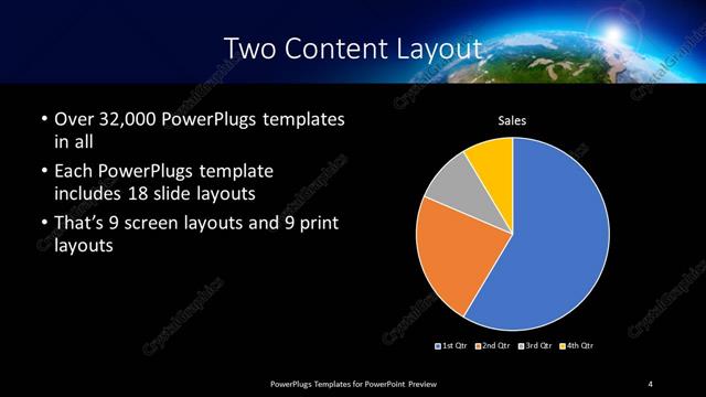 Two Content presentation slide layout
