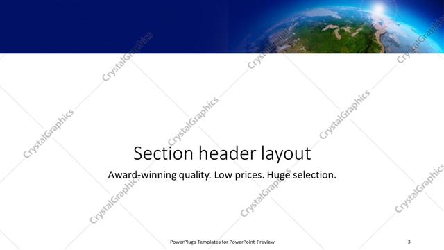 Section Header presentation slide layout