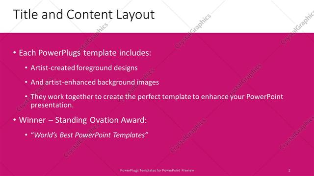 Title and Content presentation slide layout