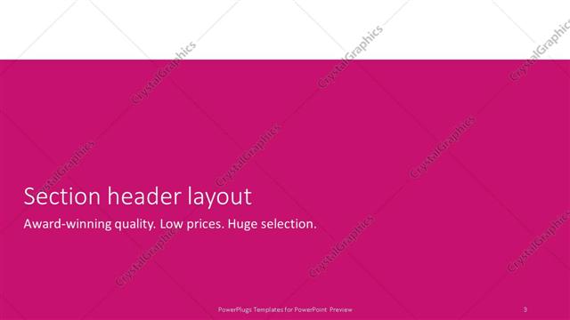 Section Header presentation slide layout