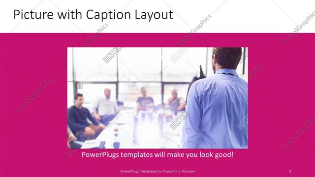 Picture with Caption presentation slide layout