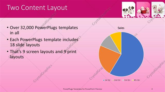 Two Content presentation slide layout
