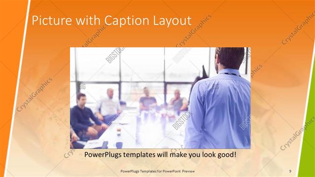 Picture with Caption presentation slide layout