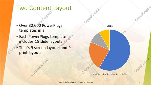 Two Content presentation slide layout