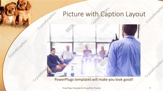 Picture with Caption presentation slide layout