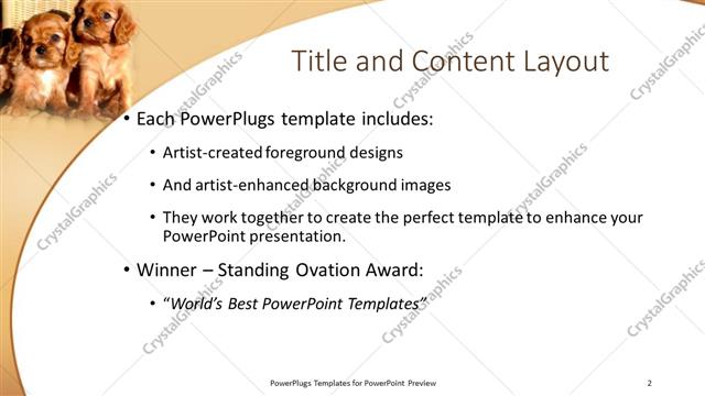 Title and Content presentation slide layout