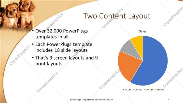 Two Content presentation slide layout