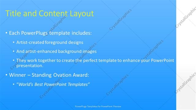 Title and Content presentation slide layout