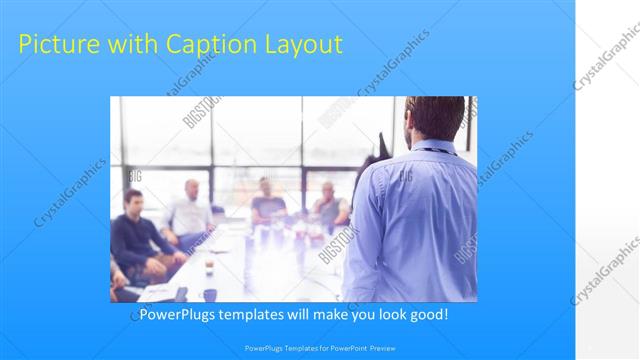 Picture with Caption presentation slide layout