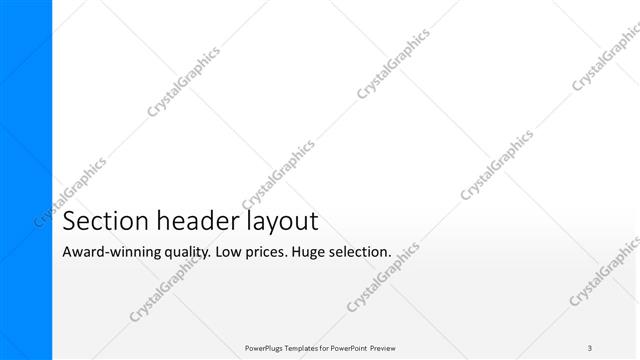 Section Header presentation slide layout