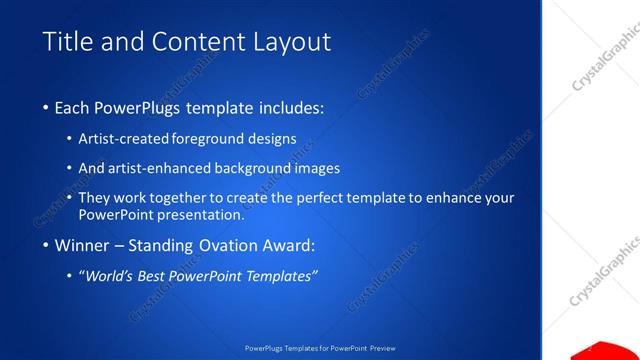 Title and Content presentation slide layout