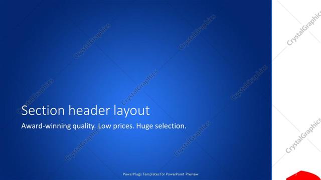 Section Header presentation slide layout