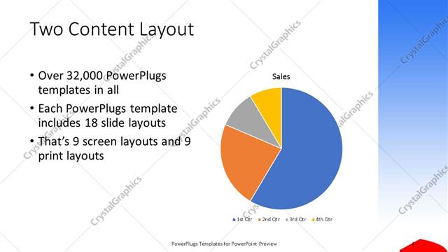Two Content presentation slide layout