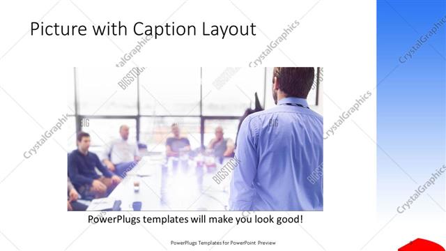 Picture with Caption presentation slide layout