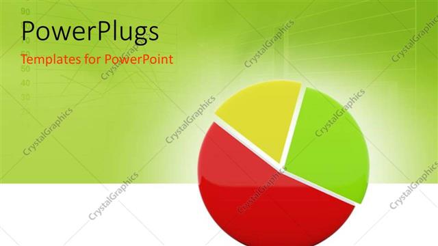  Presentation with sales - Pie chart depicting sales with graph