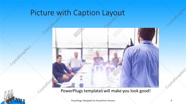 Picture with Caption presentation slide layout