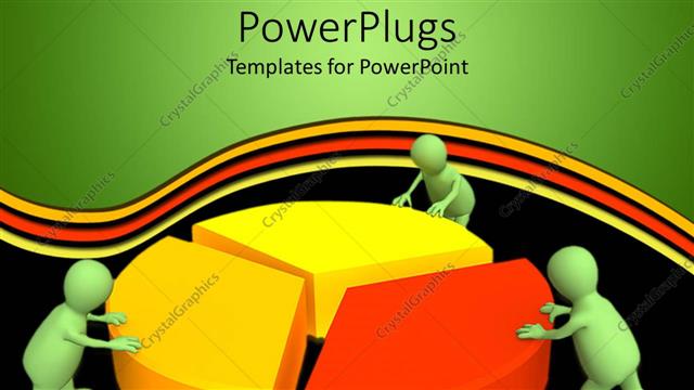  Presentation with pie chart - A pie chart with figures and blackish background