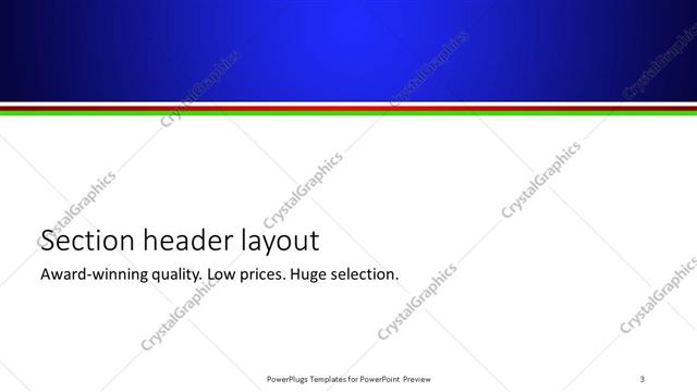 Section Header presentation slide layout