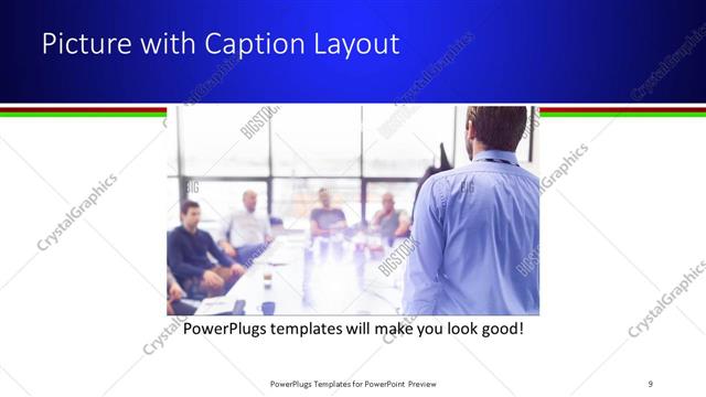 Picture with Caption presentation slide layout