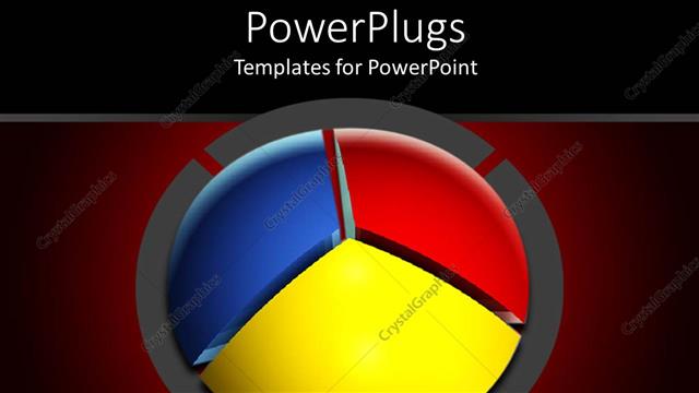  Presentation with pie chart - A pie chart with red background