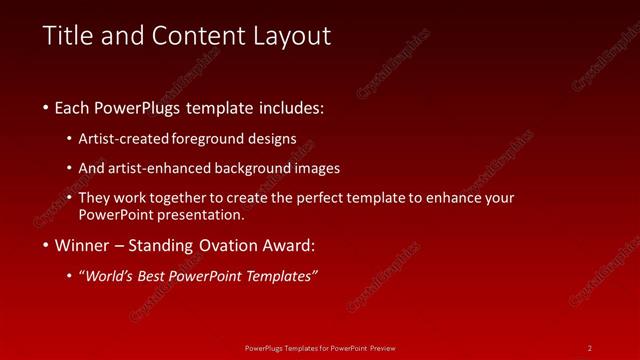 Title and Content presentation slide layout