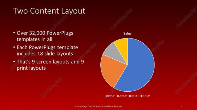 Two Content presentation slide layout