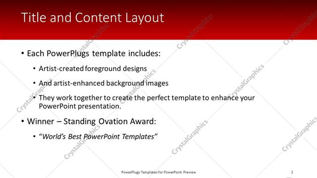Title and Content presentation slide layout