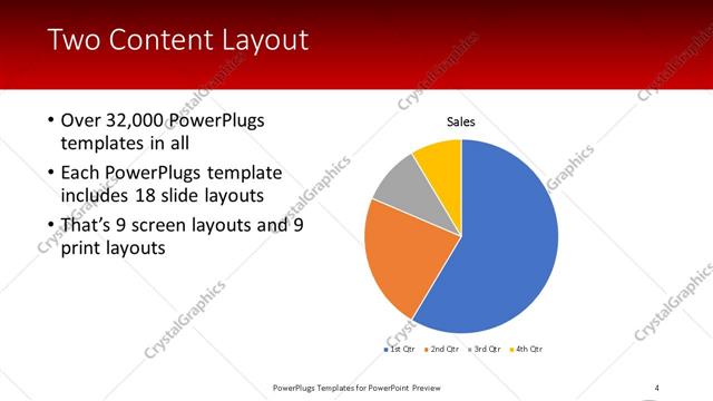 Two Content presentation slide layout