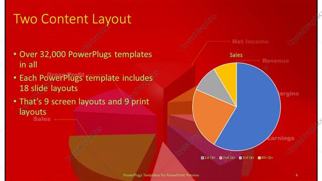 Two Content presentation slide layout