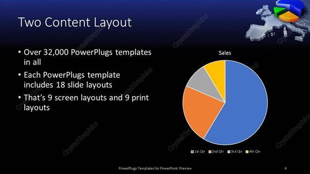 Two Content presentation slide layout