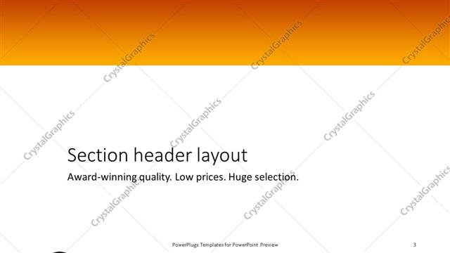Section Header presentation slide layout