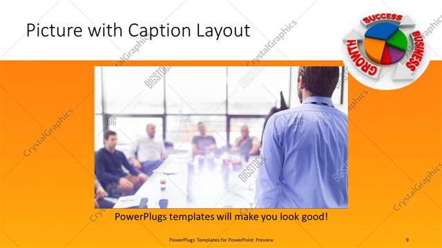 Picture with Caption presentation slide layout