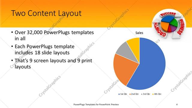 Two Content presentation slide layout