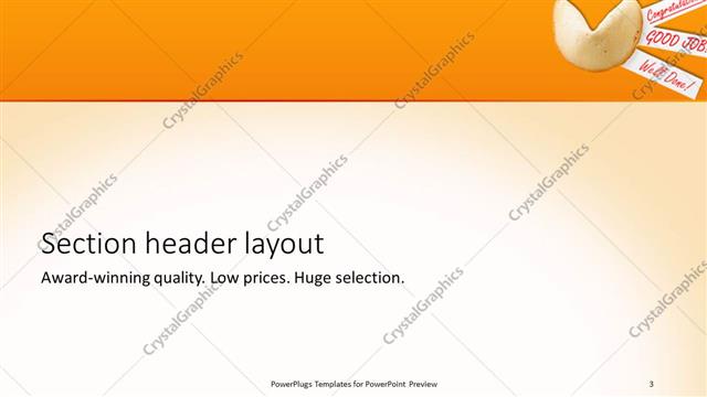 Section Header presentation slide layout