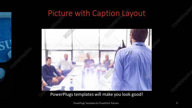 Picture with Caption presentation slide layout