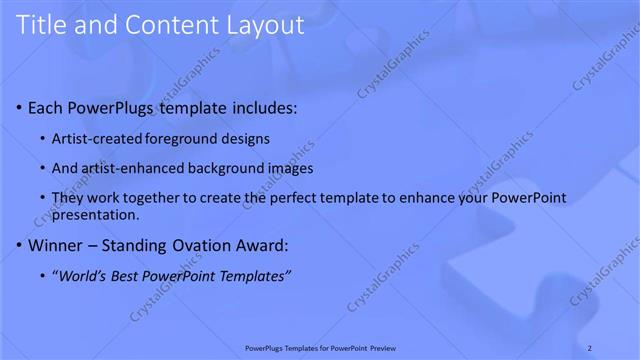 Title and Content presentation slide layout