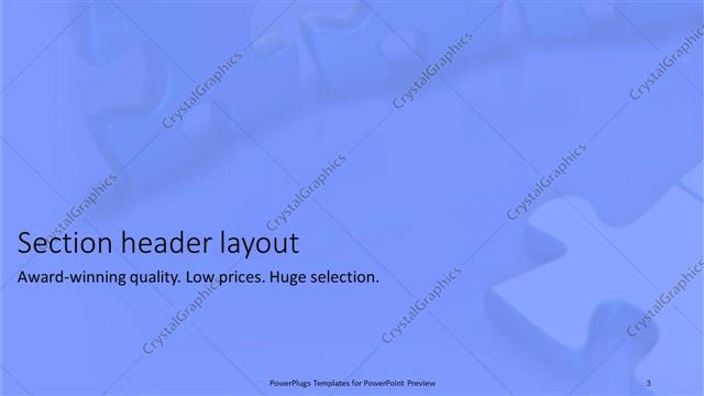 Section Header presentation slide layout