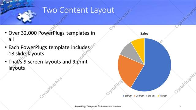 Two Content presentation slide layout