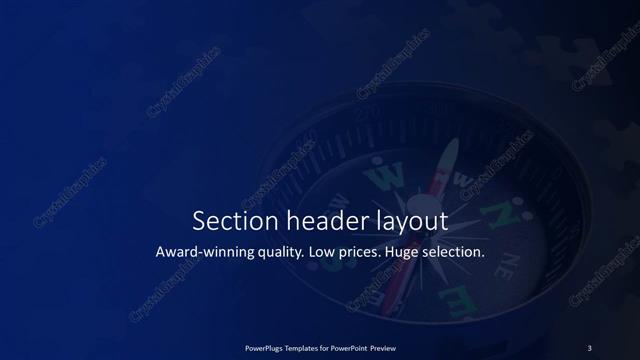 Section Header presentation slide layout