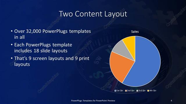 Two Content presentation slide layout