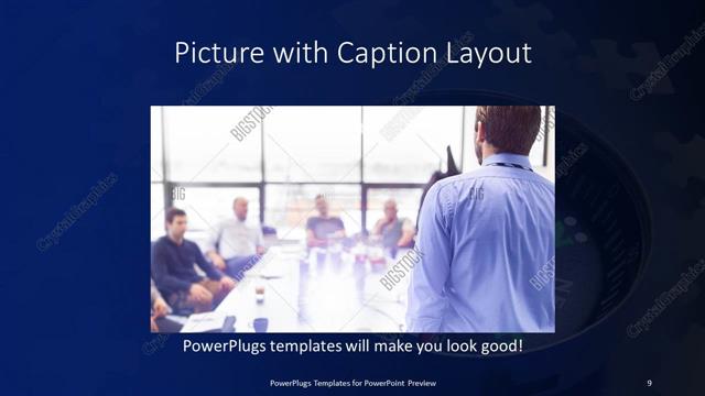Picture with Caption presentation slide layout